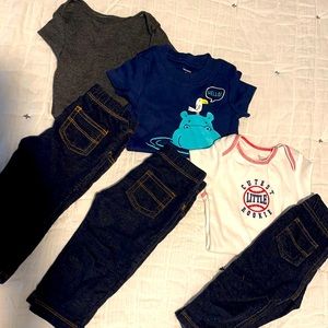 Boys 6-9 month outfits. 3 outfits